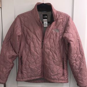 The North Face puffy jacket coat light pink star embroidery small s puffer